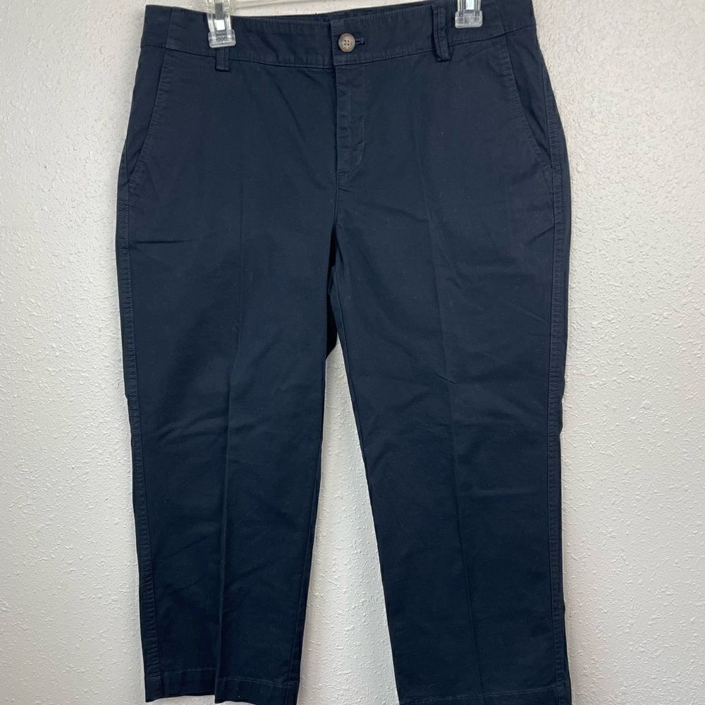 Eddie Bauer Black Cropped Pants Size 10 EUC